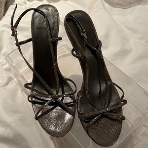 Sparkly heels - platinum color